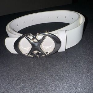 Brand New White Belt with Silver Buckle NWT